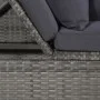 Cama de jardín 200x60 cm ratán sintético gris de vidaXL, Tumbonas - Ref: Foro24-43959, Precio: 261,59 €, Descuento: %