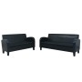 2-piece black synthetic leather sofa set by , Sofas - Ref: Foro24-275227, Price: 809,34 €, Discount: %