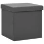 Folding storage stools 2 units gray PVC by , Folding stools and chairs - Ref: Foro24-338788, Price: 33,75 €, Discount: %
