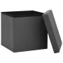 Folding storage stools 2 units gray PVC by , Folding stools and chairs - Ref: Foro24-338788, Price: 33,75 €, Discount: %