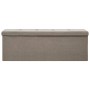 Foldable storage bench in gray taupe synthetic linen by , Benches for halls and storage - Ref: Foro24-338797, Price: 61,92 €,...