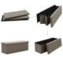 Foldable storage bench in gray taupe synthetic linen by , Benches for halls and storage - Ref: Foro24-338797, Price: 60,29 €,...