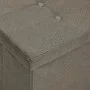 Faltbare Aufbewahrungsbank aus grauem Taupe-Synthetikleinen von , Bänke für Hallen und Lager - Ref: Foro24-338797, Preis: 60,...