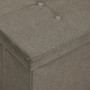 Foldable storage bench in gray taupe synthetic linen by , Benches for halls and storage - Ref: Foro24-338797, Price: 61,92 €,...