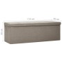 Foldable storage bench in gray taupe synthetic linen by , Benches for halls and storage - Ref: Foro24-338797, Price: 61,92 €,...