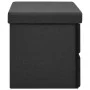 Folding storage bench in black synthetic linen 76x38x38 cm by , Benches for halls and storage - Ref: Foro24-338811, Price: 71...