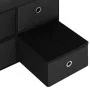 Folding storage bench in black synthetic linen 76x38x38 cm by , Benches for halls and storage - Ref: Foro24-338811, Price: 71...