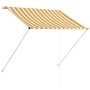 Gelb-weiße einziehbare Markise 100x150 cm von , Markisen - Ref: Foro24-145890, Preis: 33,02 €, Rabatt: %