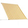 Gelb-weiße einziehbare Markise 100x150 cm von , Markisen - Ref: Foro24-145890, Preis: 33,02 €, Rabatt: %