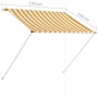 Gelb-weiße einziehbare Markise 100x150 cm von , Markisen - Ref: Foro24-145890, Preis: 33,02 €, Rabatt: %