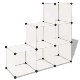 Cube shelf with 6 white compartments by vidaXL, Shoe racks and shoe organizers - Ref: Foro24-244922, Price: 38,08 €, Discount: %