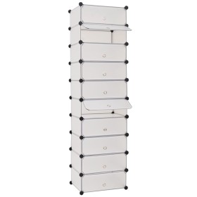 Stackable shoe rack with 10 white compartments by vidaXL, Shoe racks and shoe organizers - Ref: Foro24-244919, Price: 55,35 €...