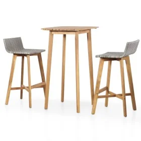 Bar table and chairs set 3 pieces solid acacia wood by vidaXL, Garden sets - Ref: Foro24-44220, Price: 183,01 €, Discount: %