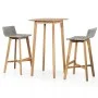 Bar table and chairs set 3 pieces solid acacia wood by vidaXL, Garden sets - Ref: Foro24-44220, Price: 183,01 €, Discount: %