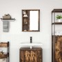 Mueble de baño de pared con espejo roble ahumado 50x21x60 cm en Tocadores de baño | Comprar online en Foro24