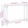 Mesa Consola con estante Madera envejecida 102 x 23 x 15.5 cm