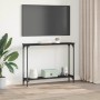 Mesa Consola con estante Roble Negro 102 x 23 x 15.5 cm