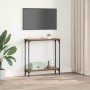 Mesa Consola con estante Madera envejecida 75 x 22,5 x 75 cm