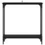 Mesa Consola Roble Negro 75 x 22,5 x 75 cm Madera de ingeniería