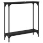 Mesa Consola Roble Negro 75 x 22,5 x 75 cm Madera de ingeniería