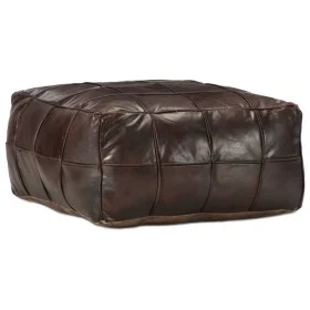 Puf marrón oscuro 60x60x30 cm cuero auténtico de cabra by , Ottomans - Ref: Foro24-248133, Price: 157,87 €, Discount: %