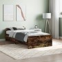 Smoked oak engineered wood bed frame 90x190 cm by , Beds and slatted bases - Ref: Foro24-835943, Price: 71,47 €, Discount: %