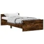 Smoked oak engineered wood bed frame 90x190 cm by , Beds and slatted bases - Ref: Foro24-835943, Price: 72,08 €, Discount: %
