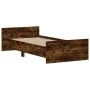 Smoked oak engineered wood bed frame 90x190 cm by , Beds and slatted bases - Ref: Foro24-835943, Price: 72,08 €, Discount: %