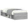 Sonoma gray bed frame 75x190 cm by , Beds and slatted bases - Ref: Foro24-3203850, Price: 108,55 €, Discount: %