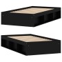 Estructura de cama negra 90x200 cm de , Camas y somieres - Ref: Foro24-3203825, Precio: 119,84 €, Descuento: %