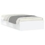 White bed frame 90x190 cm by , Beds and slatted bases - Ref: Foro24-3203838, Price: 129,59 €, Discount: %