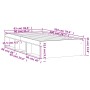 Estructura de cama negra 90x200 cm de , Camas y somieres - Ref: Foro24-3203825, Precio: 119,84 €, Descuento: %