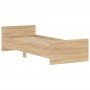 Sonoma oak engineered wood bed frame 75x190 cm by , Beds and slatted bases - Ref: Foro24-835948, Price: 70,17 €, Discount: %