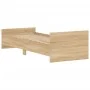 Estructura de cama madera de ingeniería Sonoma roble 75x190 cm de , Camas y somieres - Ref: Foro24-835948, Precio: 67,53 €, D...