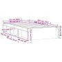 Estructura de cama gris hormigón 90x200 cm de , Camas y somieres - Ref: Foro24-3203827, Precio: 142,71 €, Descuento: %