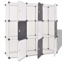 Armario cubo organizador con 9 compartimentos negro y blanco de vidaXL, Zapateros y organizadores de calzado - Ref: Foro24-24...
