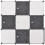 Cube organizer closet with 9 compartments black and white by vidaXL, Shoe racks and shoe organizers - Ref: Foro24-244924, Pri...