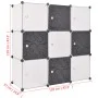 Cube organizer closet with 9 compartments black and white by vidaXL, Shoe racks and shoe organizers - Ref: Foro24-244924, Pri...