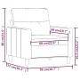Taupe gray fabric armchair 60 cm by , Sofas - Ref: Foro24-359226, Price: 169,80 €, Discount: %