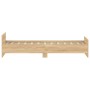 Sonoma oak engineered wood bed frame 90x200 cm by , Beds and slatted bases - Ref: Foro24-835927, Price: 90,65 €, Discount: %