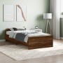 Estructura de cama madera de ingeniería roble marrón 90x200 cm de , Camas y somieres - Ref: Foro24-835931, Precio: 83,22 €, D...