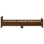 Brown oak engineered wood bed frame 90x200 cm by , Beds and slatted bases - Ref: Foro24-835931, Price: 76,92 €, Discount: %