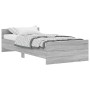 Sonoma gray engineered wood bed frame 90x190 cm by , Beds and slatted bases - Ref: Foro24-835944, Price: 96,16 €, Discount: %