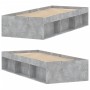 Concrete gray bed frame 75x190 cm by , Beds and slatted bases - Ref: Foro24-3203848, Price: 114,42 €, Discount: %