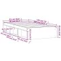 Sonoma gray bed frame 90x190 cm by , Beds and slatted bases - Ref: Foro24-3203843, Price: 107,48 €, Discount: %