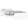 White engineered wood bed frame 90x200 cm by , Beds and slatted bases - Ref: Foro24-835925, Price: 97,11 €, Discount: %