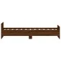 Oak brown engineered wood bed frame 75x190 cm by , Beds and slatted bases - Ref: Foro24-835952, Price: 64,08 €, Discount: %