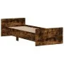 Estructura de cama madera de ingeniería roble ahumado 75x190 cm de , Camas y somieres - Ref: Foro24-835950, Precio: 78,21 €, ...