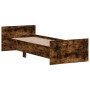 Smoked oak engineered wood bed frame 75x190 cm by , Beds and slatted bases - Ref: Foro24-835950, Price: 80,99 €, Discount: %