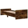 Bettgestell aus geräuchertem Eichenholzwerkstoff, 75 x 190 cm von , Betten und Lattenroste - Ref: Foro24-835950, Preis: 78,21...